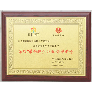 最佳進(jìn)步企業(yè)獎